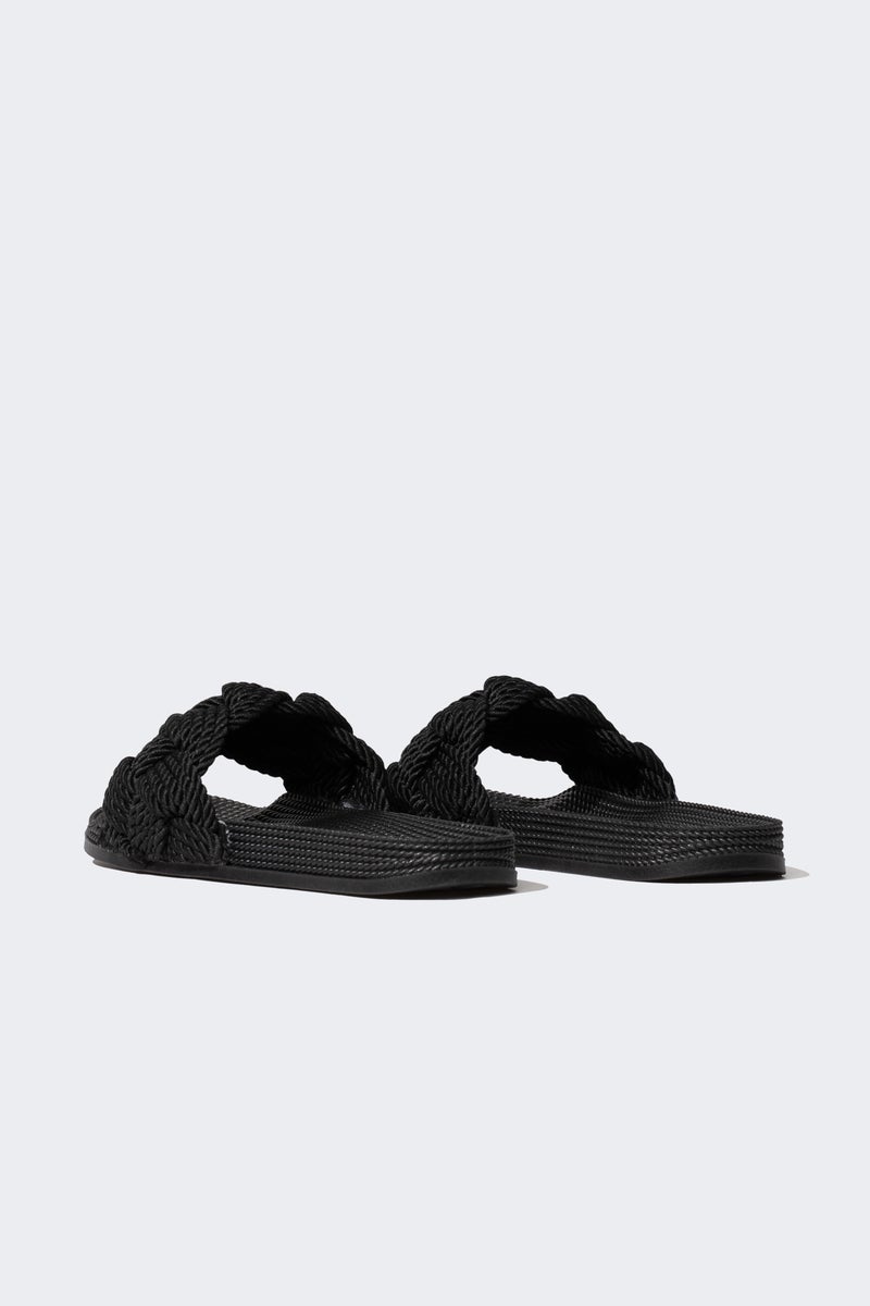 DeFacto Black Woman Woman High Sole Single Strap Slippers Casual - Image 3